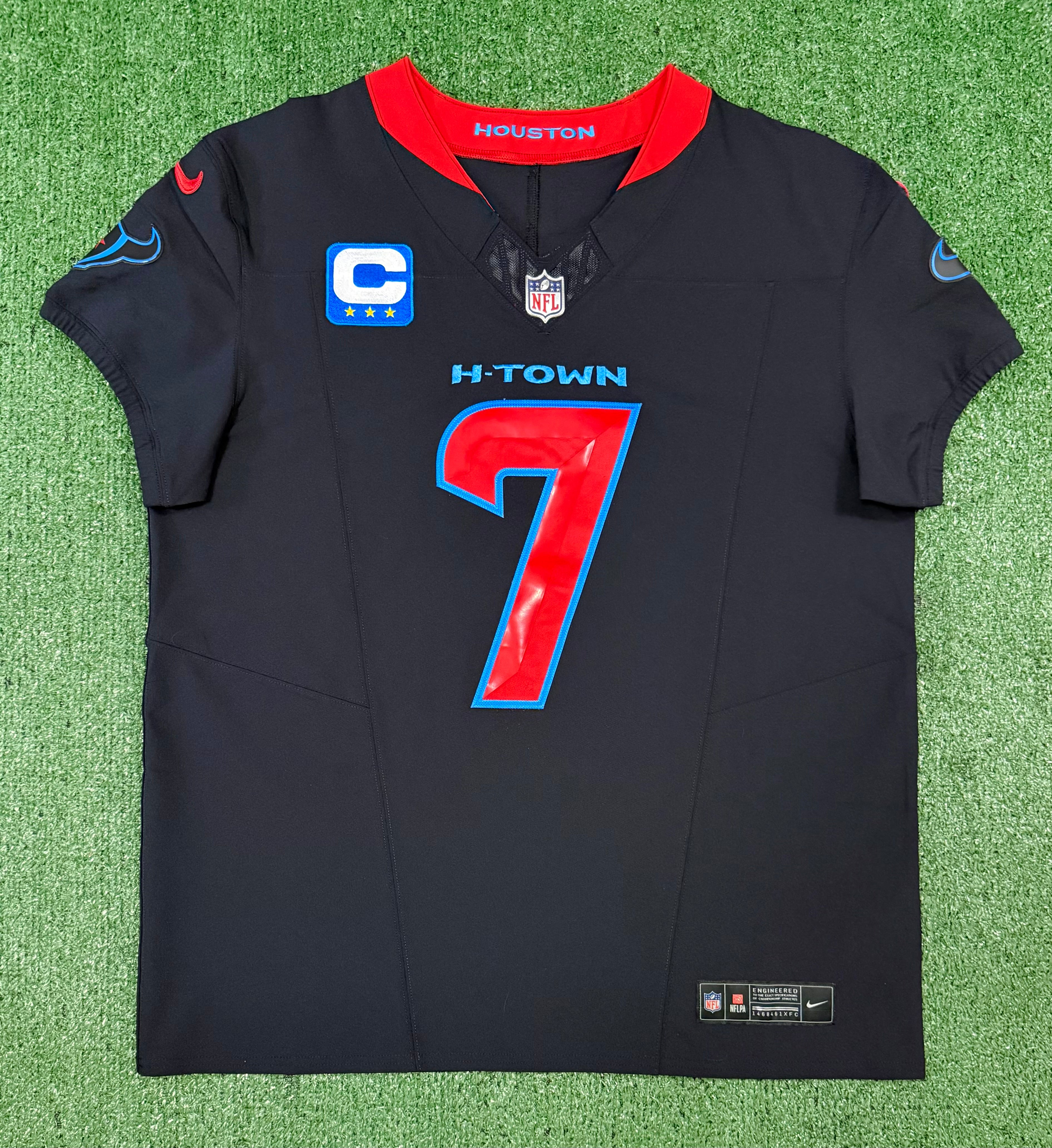 CJ Stroud Houston Texans Jersey #7 Nike Vapor Fuse Elite Navy Size 44 (L) NFL