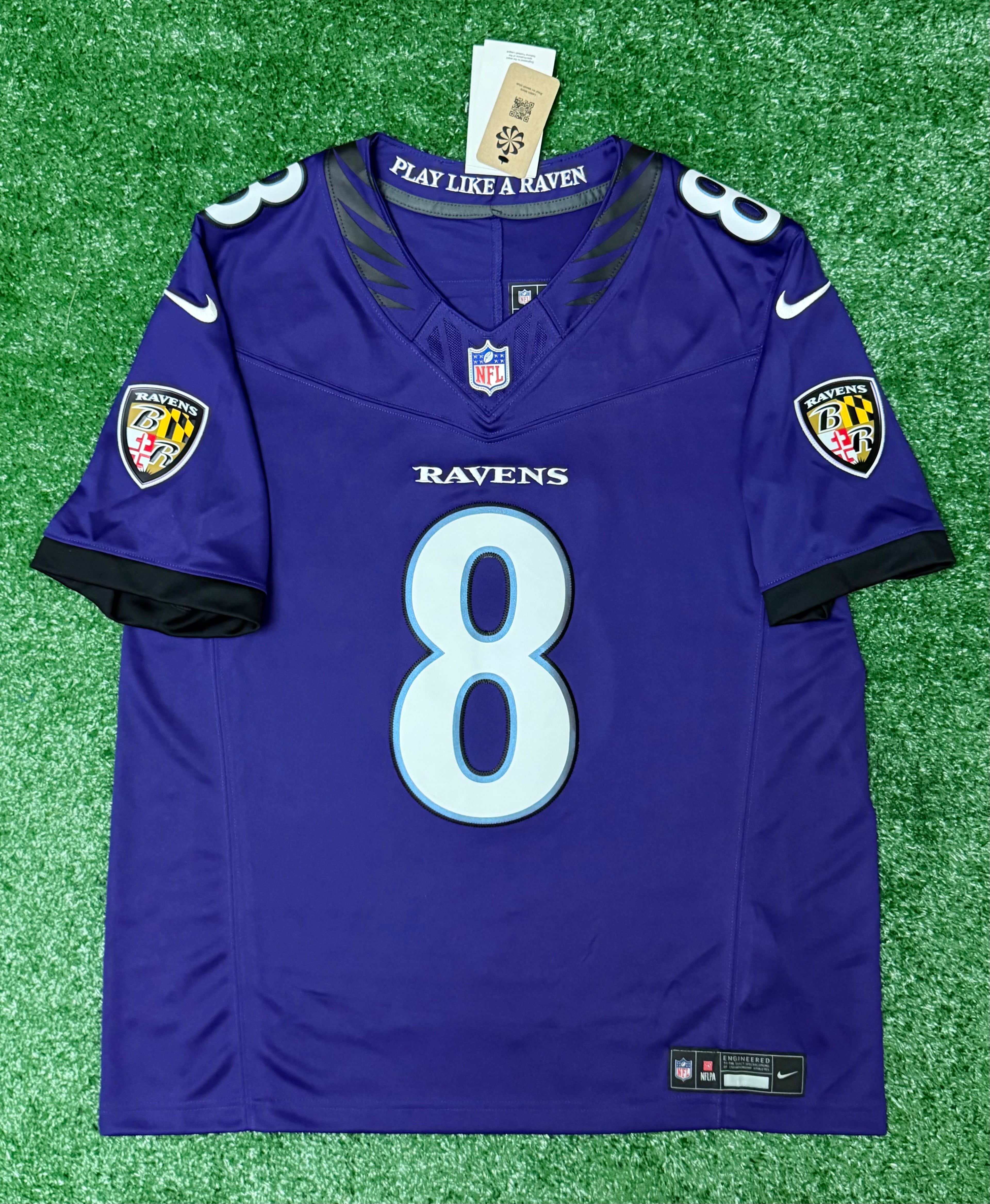 Lamar Jackson Baltimore Ravens Jersey #8 Nike Vapor FUSE Limited Purple Size (Large) NFL