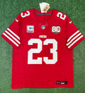 Christian McCaffrey San Francisco 49ers Jersey #23 Nike Vapor Fuse Limited Stitched Red Size (L) NFL