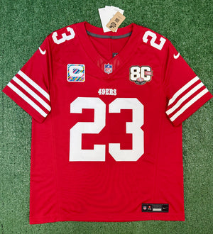 Christian McCaffrey San Francisco 49ers Jersey #23 Nike Vapor Fuse Limited Stitched Red Size (L) NFL