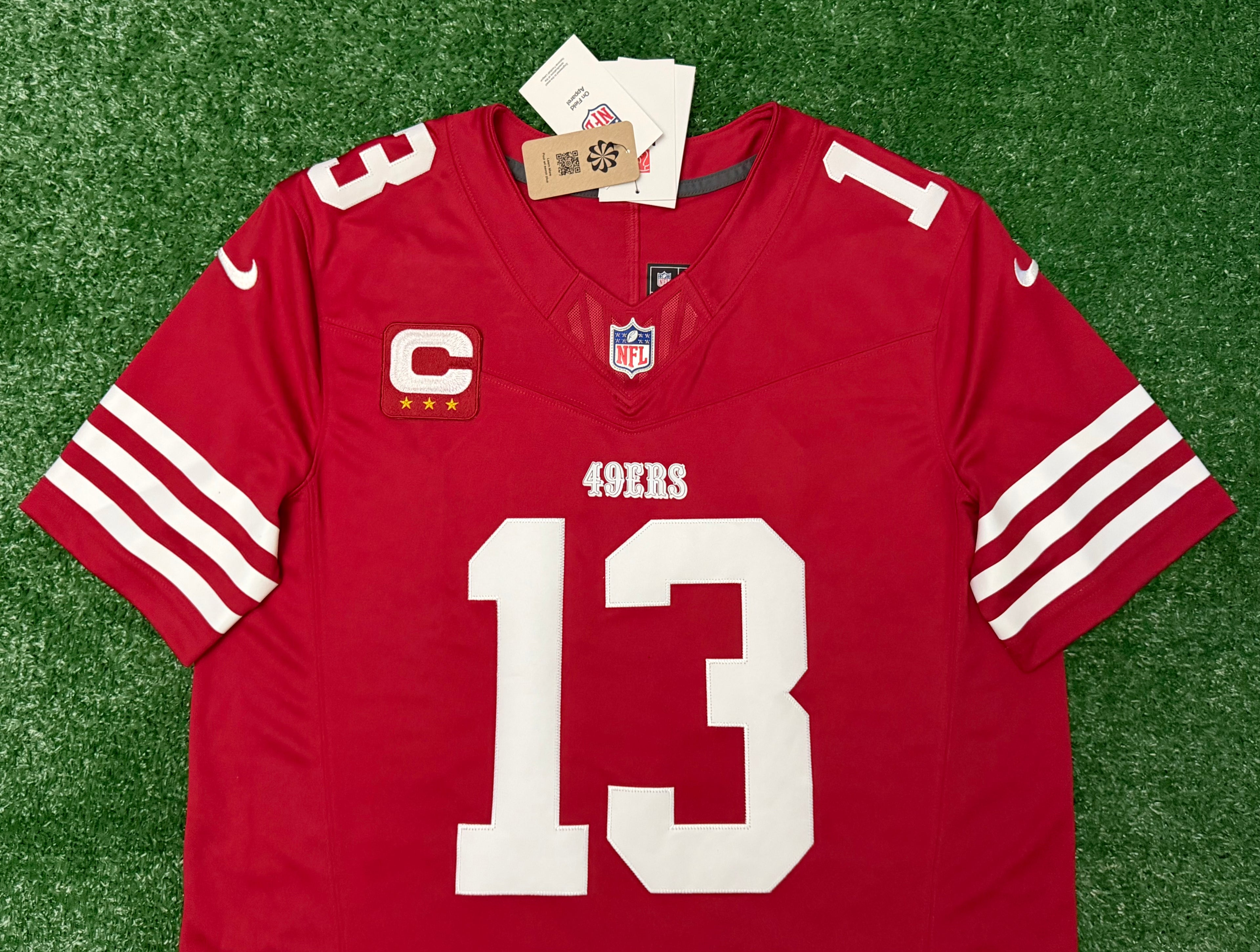 Brock Purdy San Francisco 49ers Jersey #13 Nike Vapor Fuse Limited Stitched Red Size (Large) NFL