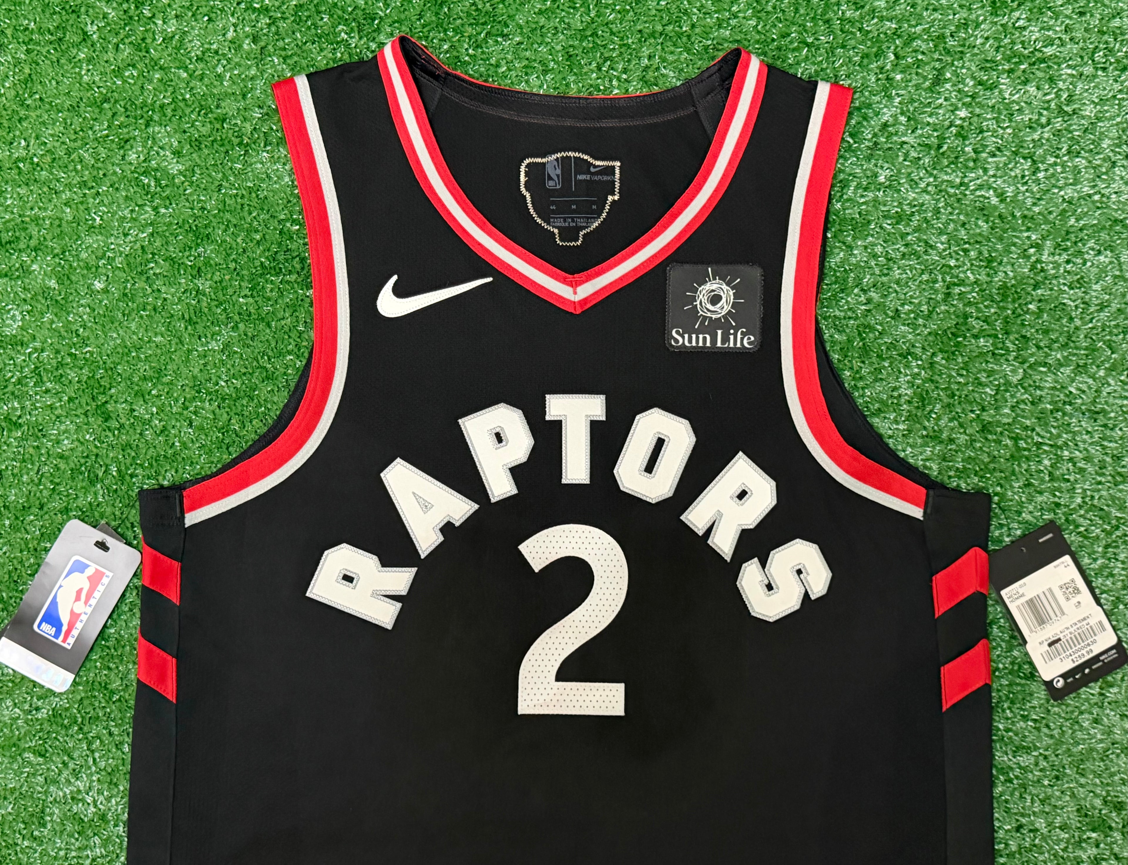 Kawhi Leonard Toronto Raptors Jersey #2 Nike Vaporknit Authentic Black Size 44 (M) NBA