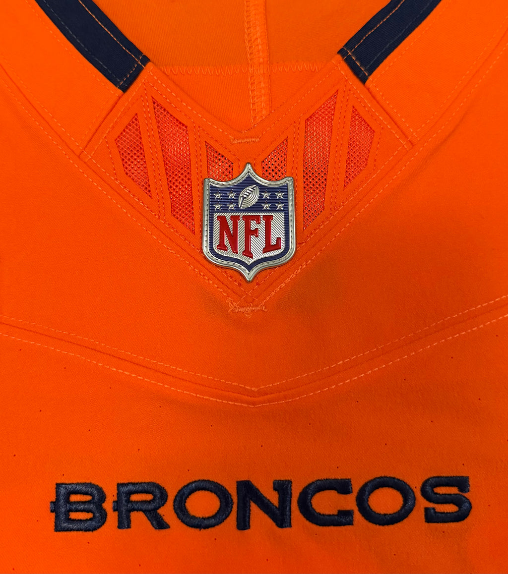 Bo Nix Denver Broncos Jersey #10 Nike Vapor Fuse Elite Orange Size 40 (M) NFL