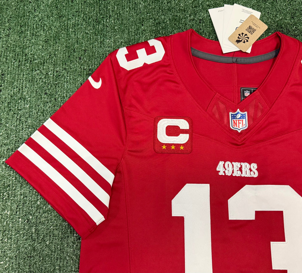 Brock Purdy San Francisco 49ers Jersey #13 Nike Vapor Fuse Limited Stitched Red Size (Medium) NFL