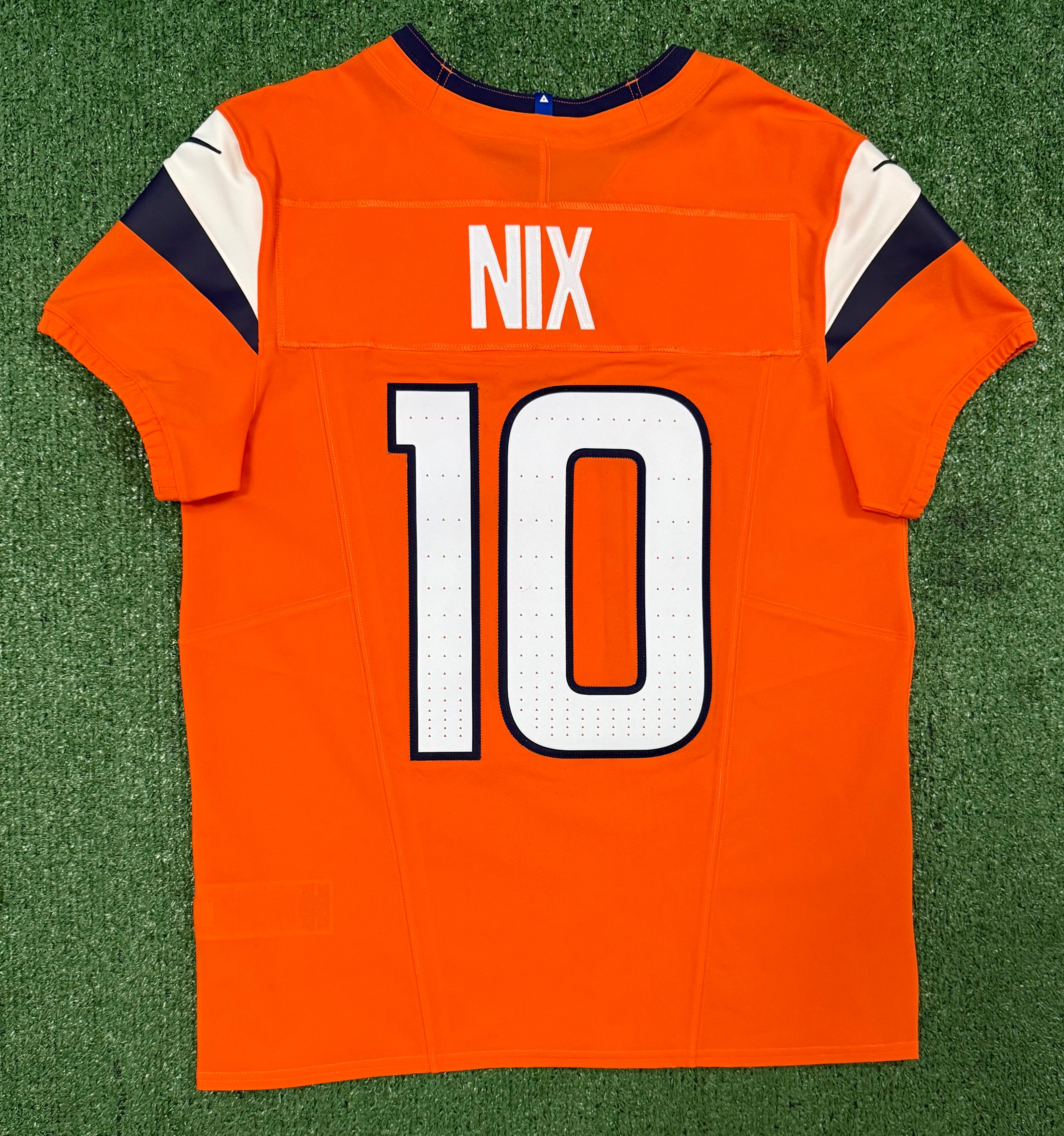 Bo Nix Denver Broncos Jersey #10 Nike Vapor Fuse Elite Orange Size 40 (M) NFL