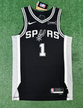 Victor Wembanyama San Antonio Spurs Jersey #1 Nike ADV Authentic Black Size 44 (M) NBA