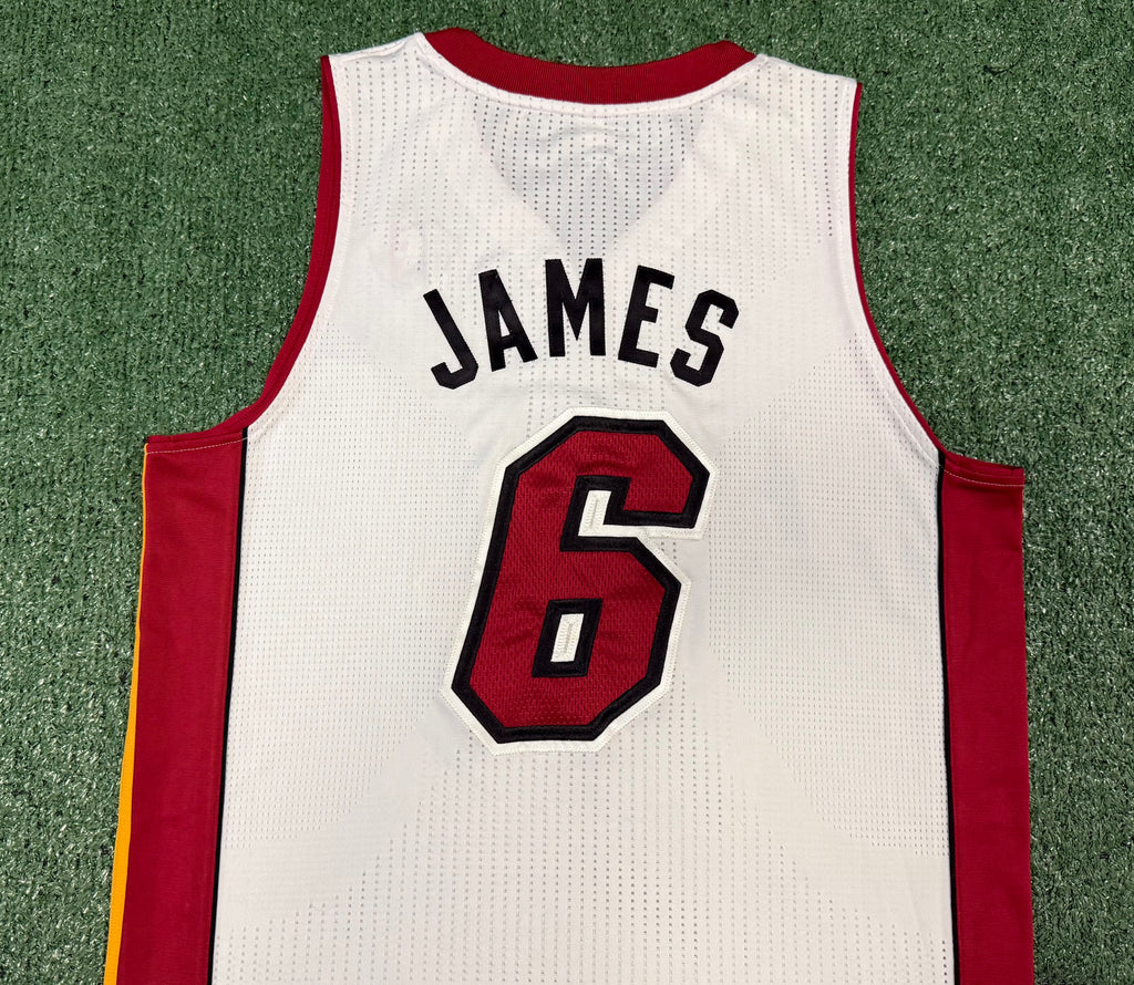 Lebron James Miami Heat Jersey #6 Adidas Climacool White Size (Large) NBA