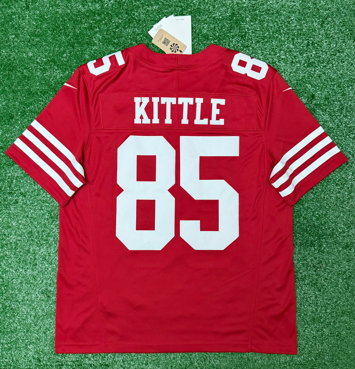 George Kittle San Francisco 49ers Jersey #85 Nike Vapor Fuse Limited Stitched Red Size (Large) NFL