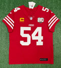 Fred Warner San Francisco 49ers Jersey #54 Nike Vapor FUSE Elite Red Size 44 (Large) NFL