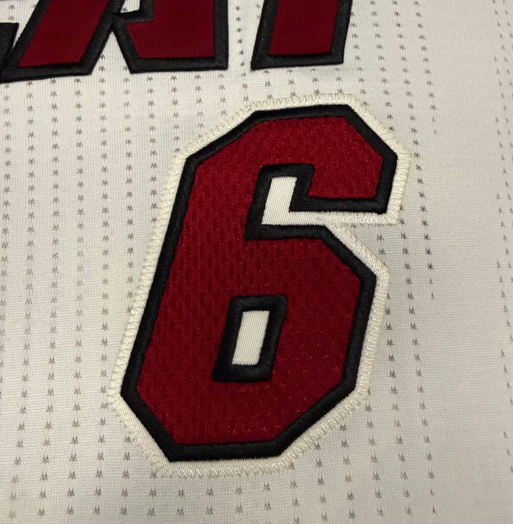 Lebron James Miami Heat Jersey #6 Adidas Climacool White Size (Large) NBA