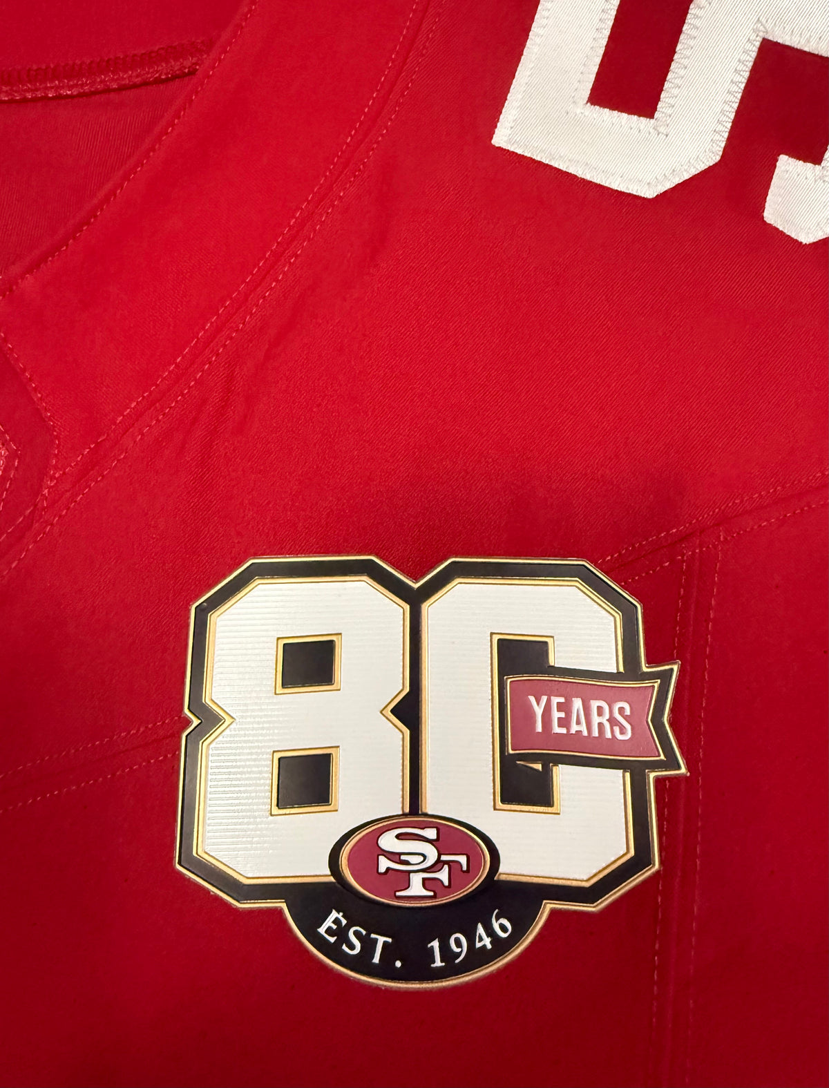 Dre Greenlaw San Francisco 49ers Jersey #57 Nike Vapor FUSE Elite Red Size 44 (Large) NFL