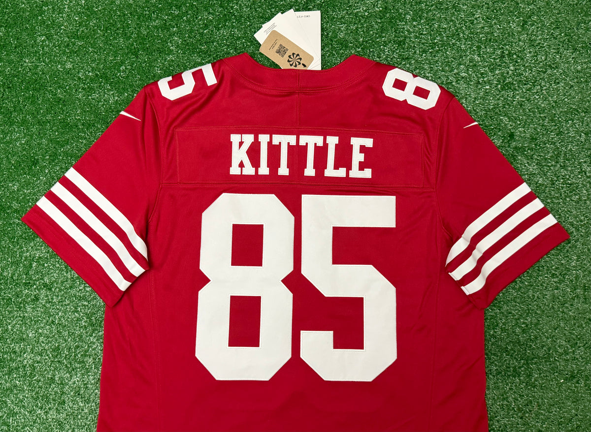 George Kittle San Francisco 49ers Jersey #85 Nike Vapor Fuse Limited Stitched Red Size (Large) NFL