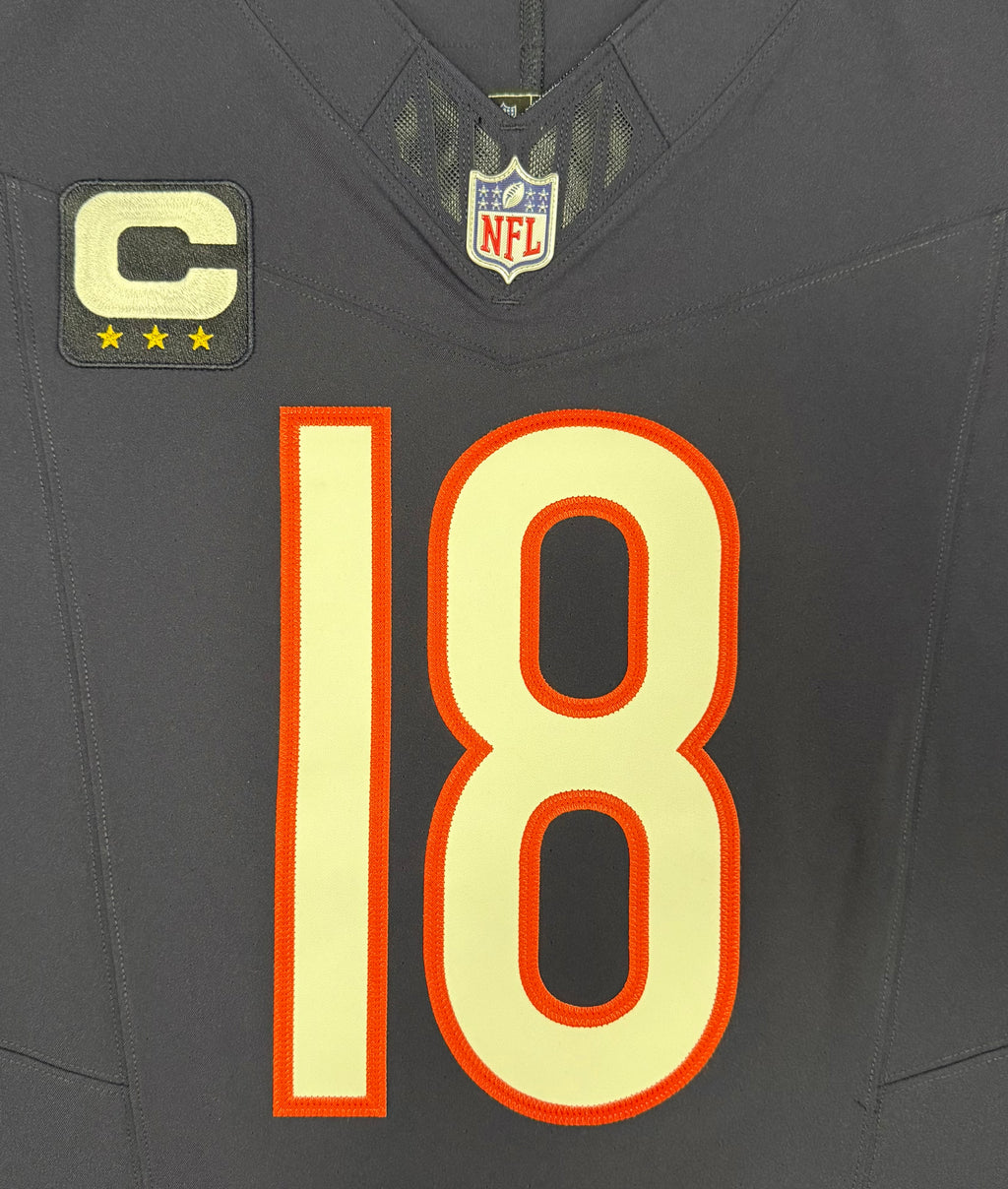 Caleb Williams Chicago Bears Jersey #18 Nike Vapor FUSE Elite Navy Size 40 (Medium) NFL