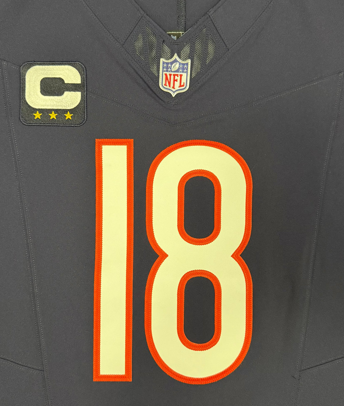 Caleb Williams Chicago Bears Jersey #18 Nike Vapor FUSE Elite Navy Size 40 (Medium) NFL