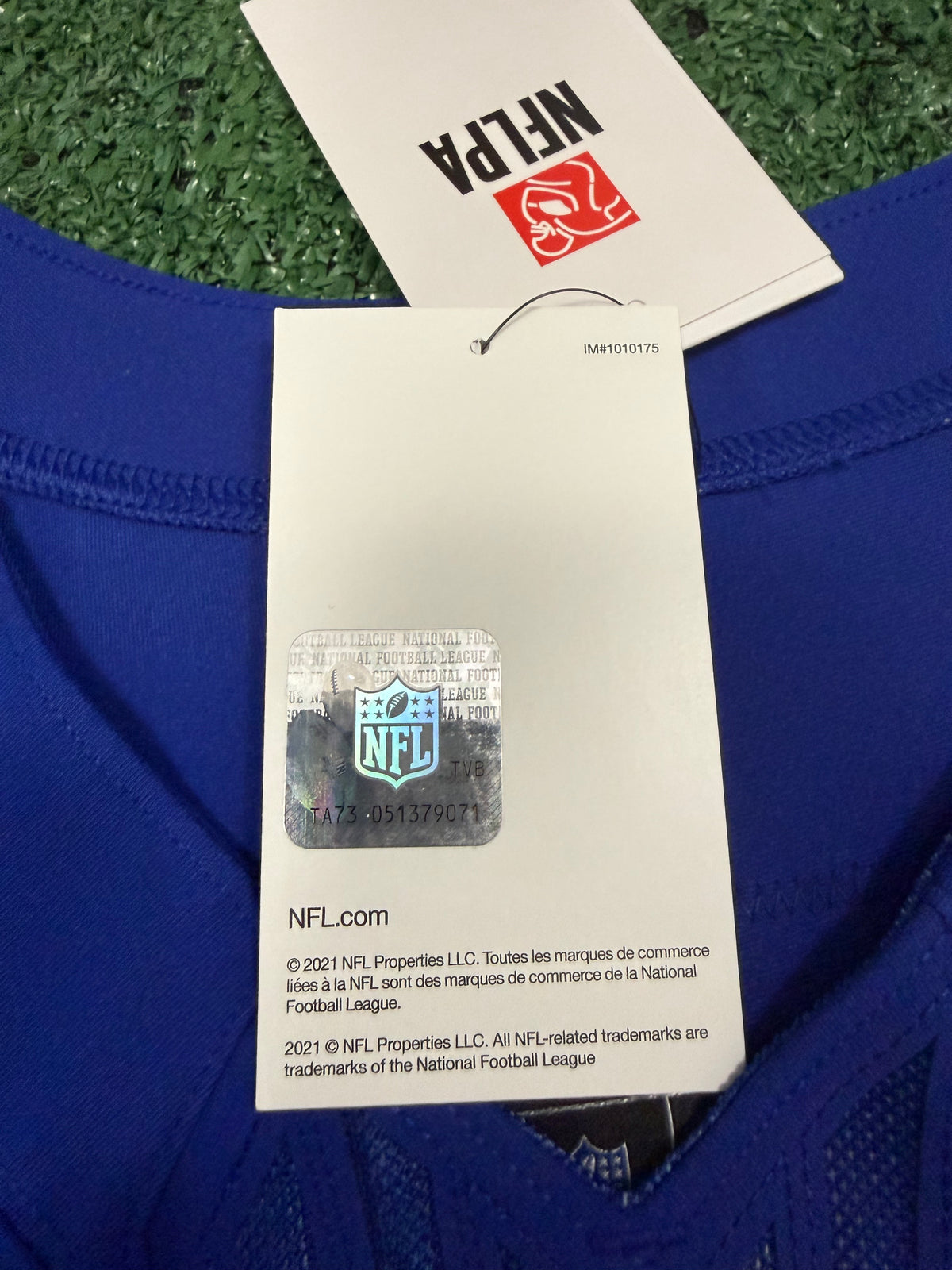 Jaxson Dart New York Giants Jersey #6 Nike Vapor FUSE Elite Blue Size 44 (Large) NFL