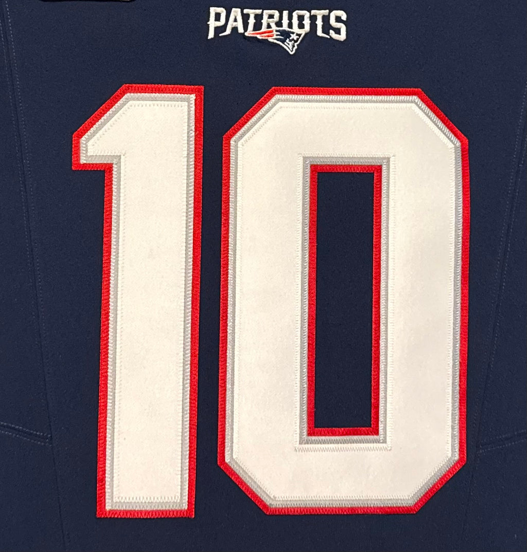 Drake Maye New England Patriots Jersey #10 Nike Vapor Fuse Elite Blue Size 44 (Large) NFL