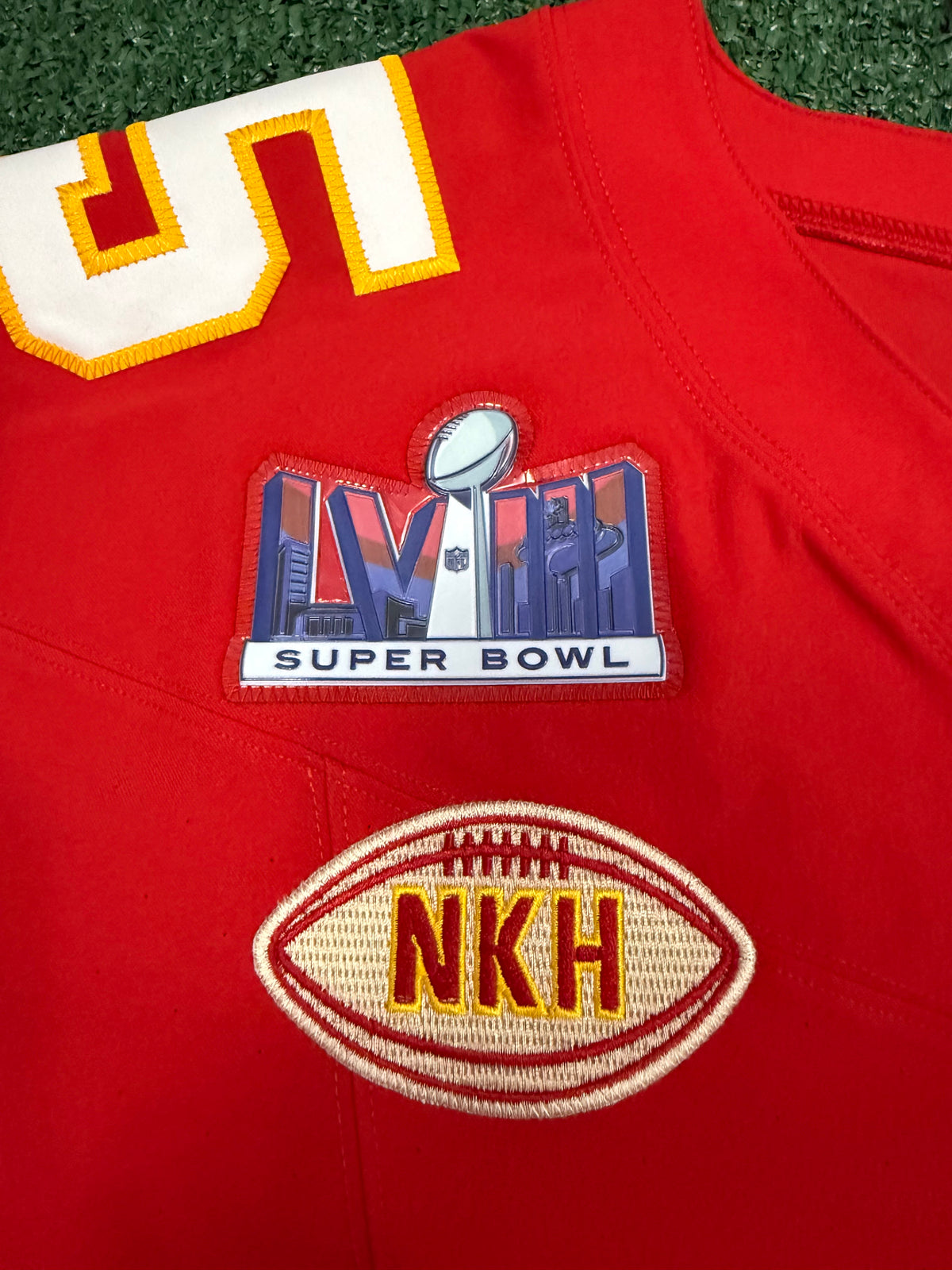 Patrick Mahomes Kansas City Chiefs Jersey #15 Nike Vapor FUSE Elite Red Size 52 (XXL) NFL