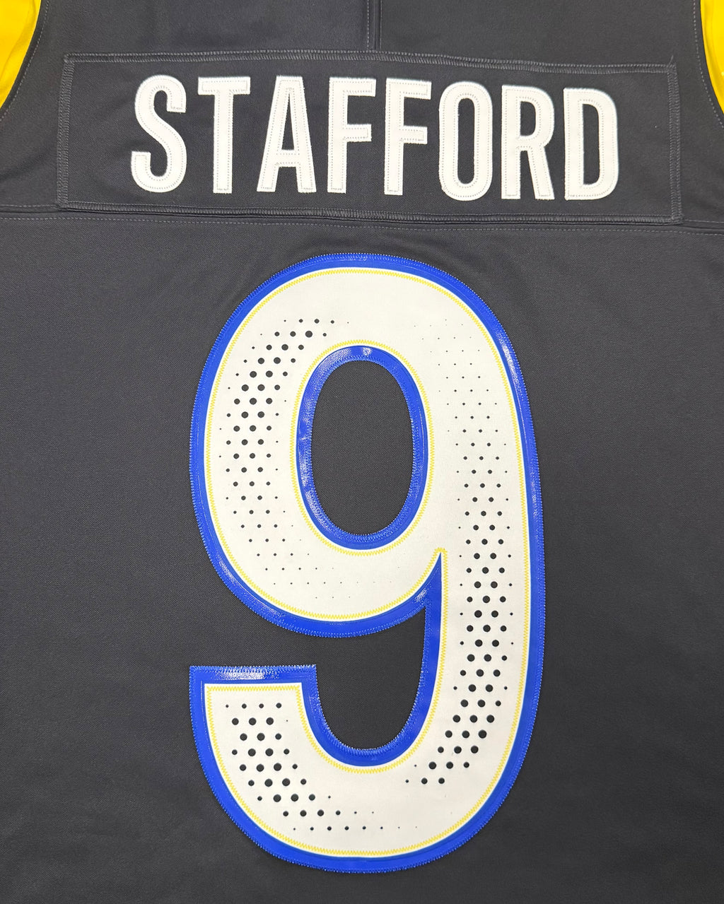 Matthew Stafford Los Angeles Rams Jersey #9 Nike FUSE Rivalry Black Size (Medium) NFL