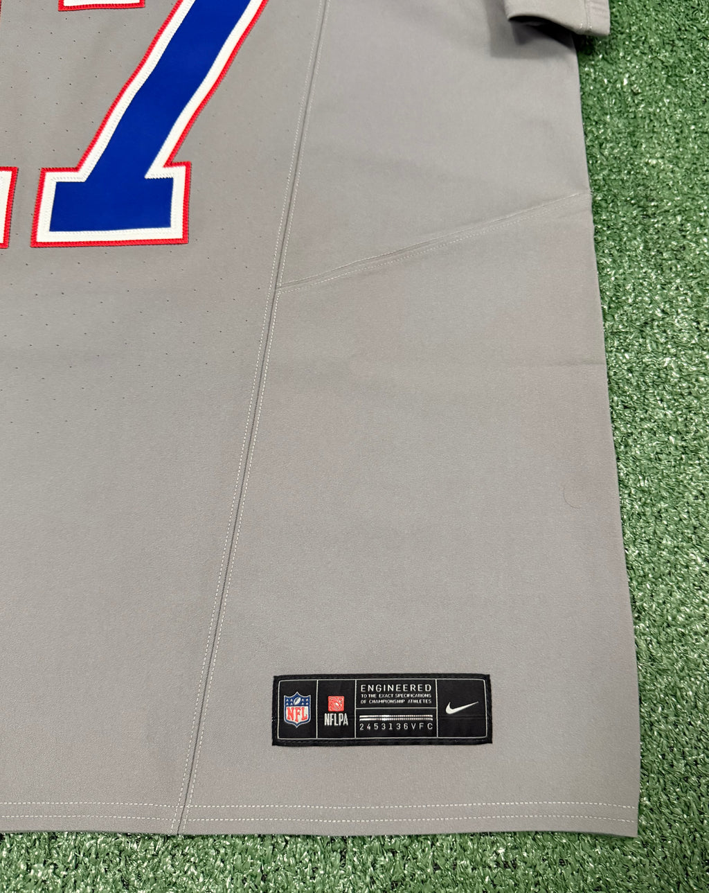 Josh Allen Buffalo Bills Jersey #17 Nike Vapor Fuse Elite Gray Size 48 (XL) NFL