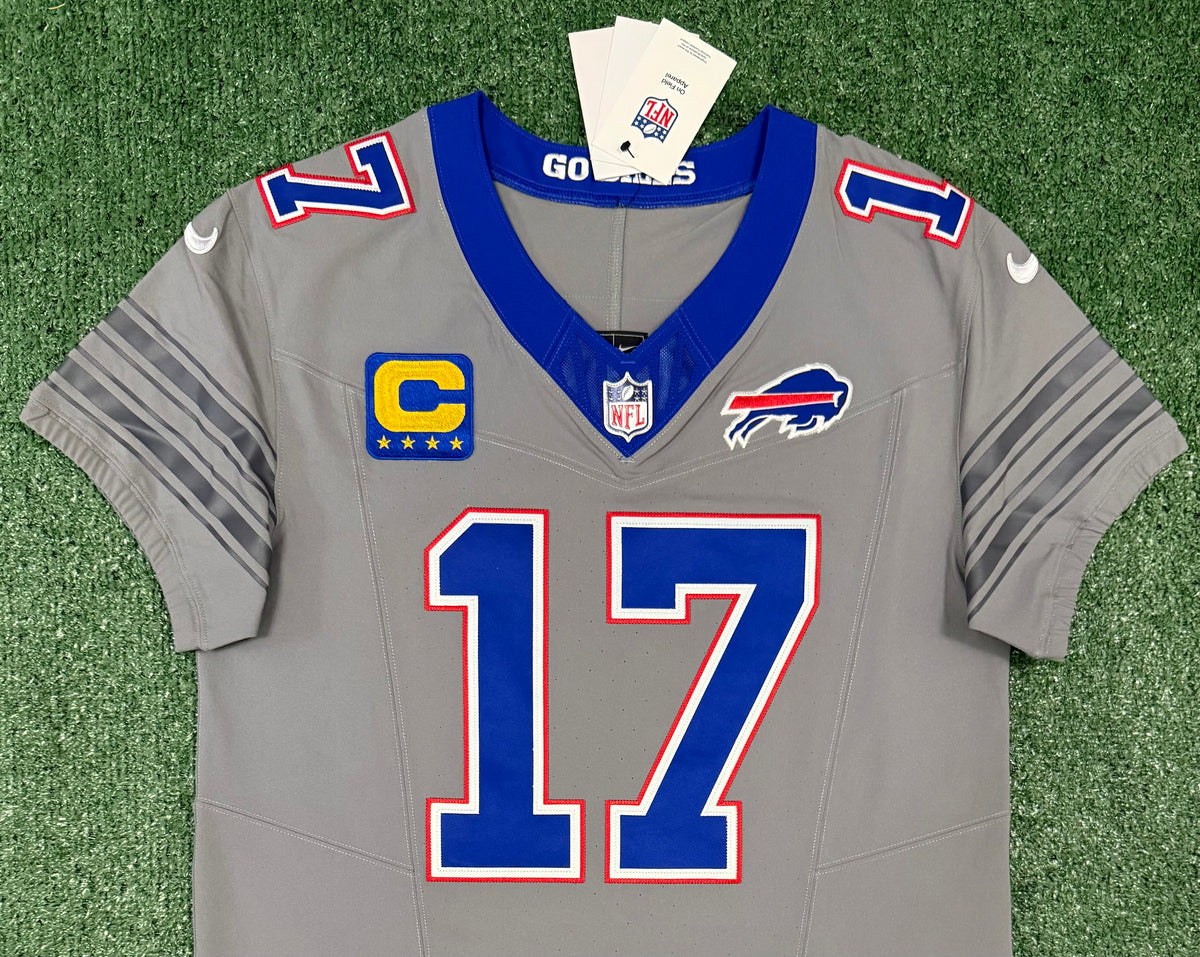 Josh Allen Buffalo Bills Jersey #17 Nike Vapor Fuse Elite Gray Size 40 (M) NFL