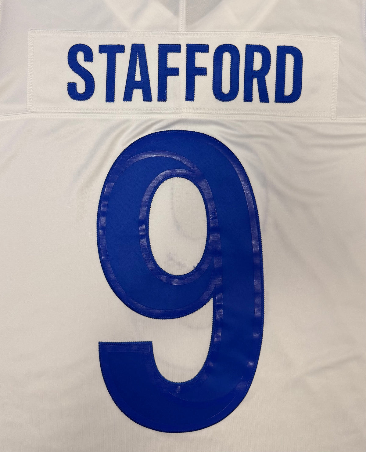 Matthew Stafford Los Angeles Rams Jersey #9 Nike Vapor Fuse Limited Stitched White Size (XL) NFL
