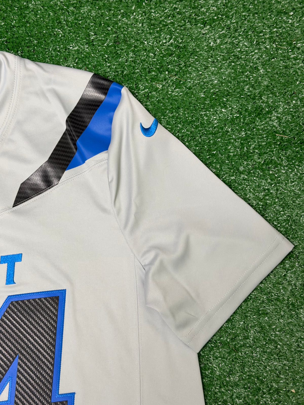 Amon Ra St Brown Detroit Lions Jersey #14 Nike Vapor FUSE Rivalry Gray Size (Large) NFL