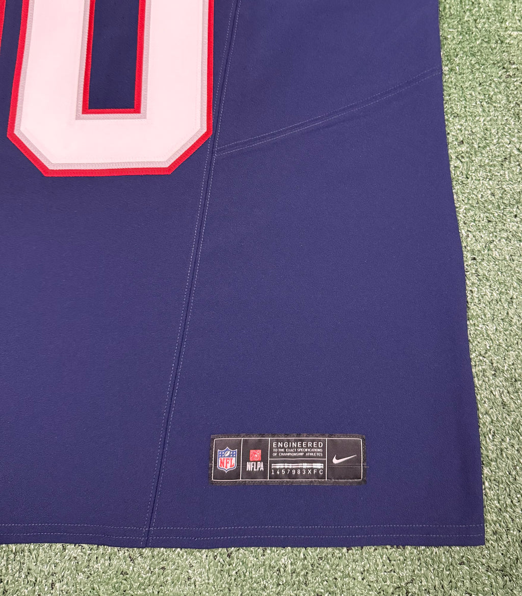 Drake Maye New England Patriots Jersey #10 Nike Vapor Fuse Elite Blue Size 48 (XL) NFL
