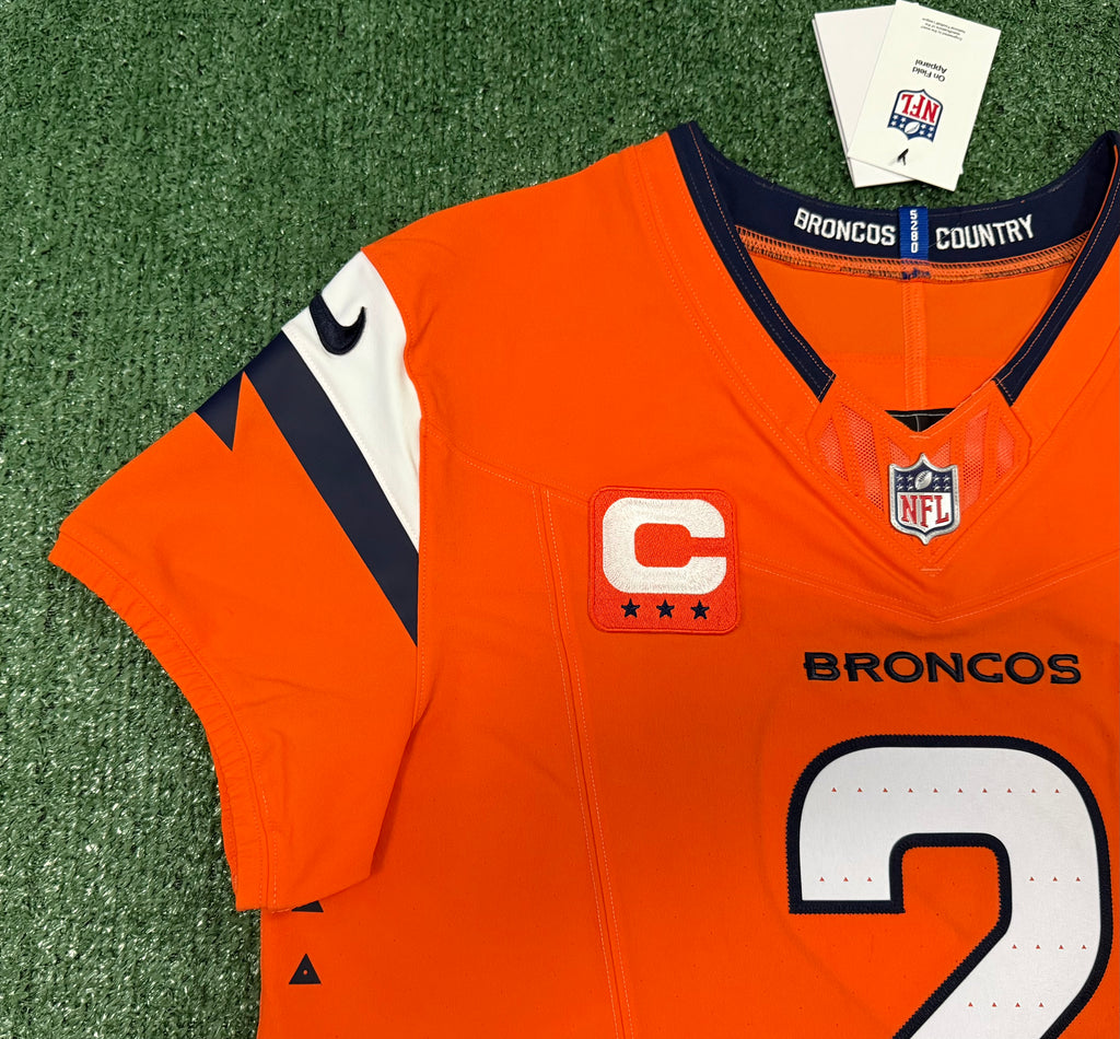 Pat Surtain II Denver Broncos Jersey #2 Nike Vapor Fuse Elite Orange Size 44 (L) NFL