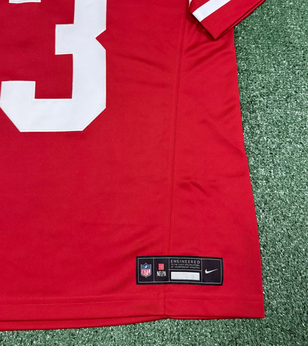 Brock Purdy San Francisco 49ers Jersey #13 Nike Vapor Fuse Limited Stitched Red Size (XL) NFL