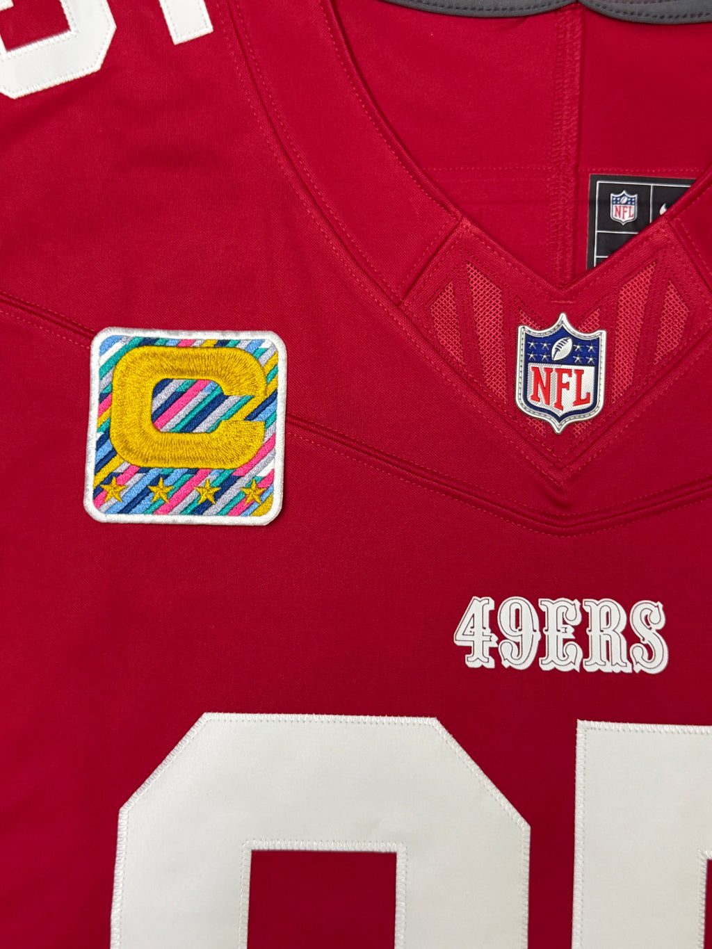 George Kittle San Francisco 49ers Jersey #85 Nike Vapor Fuse Limited Stitched Red Size (Large) NFL