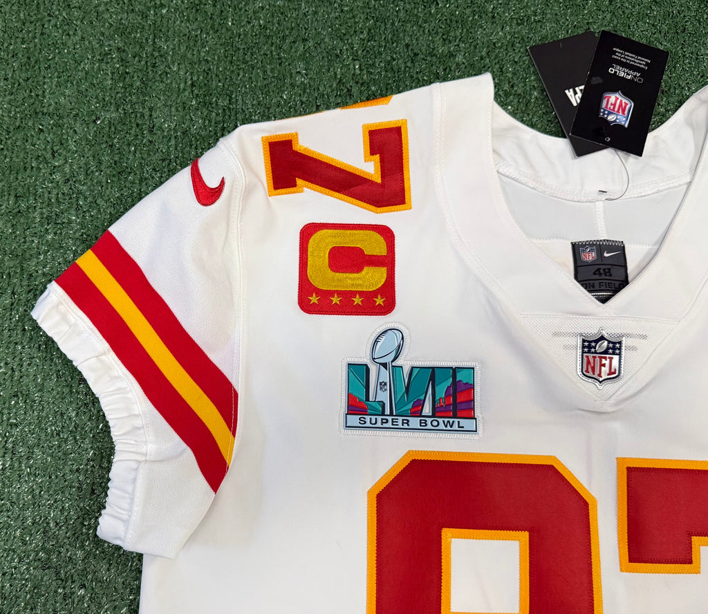 Travis Kelce Kansas City Chiefs Jersey #87 Nike Vapor Elite White Size 48 (XL) NFL