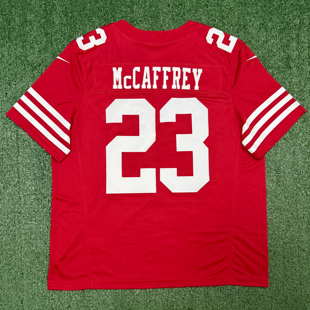 Christian McCaffrey San Francisco 49ers Jersey #23 Nike Vapor Fuse Limited Stitched Red Size (XL) NFL