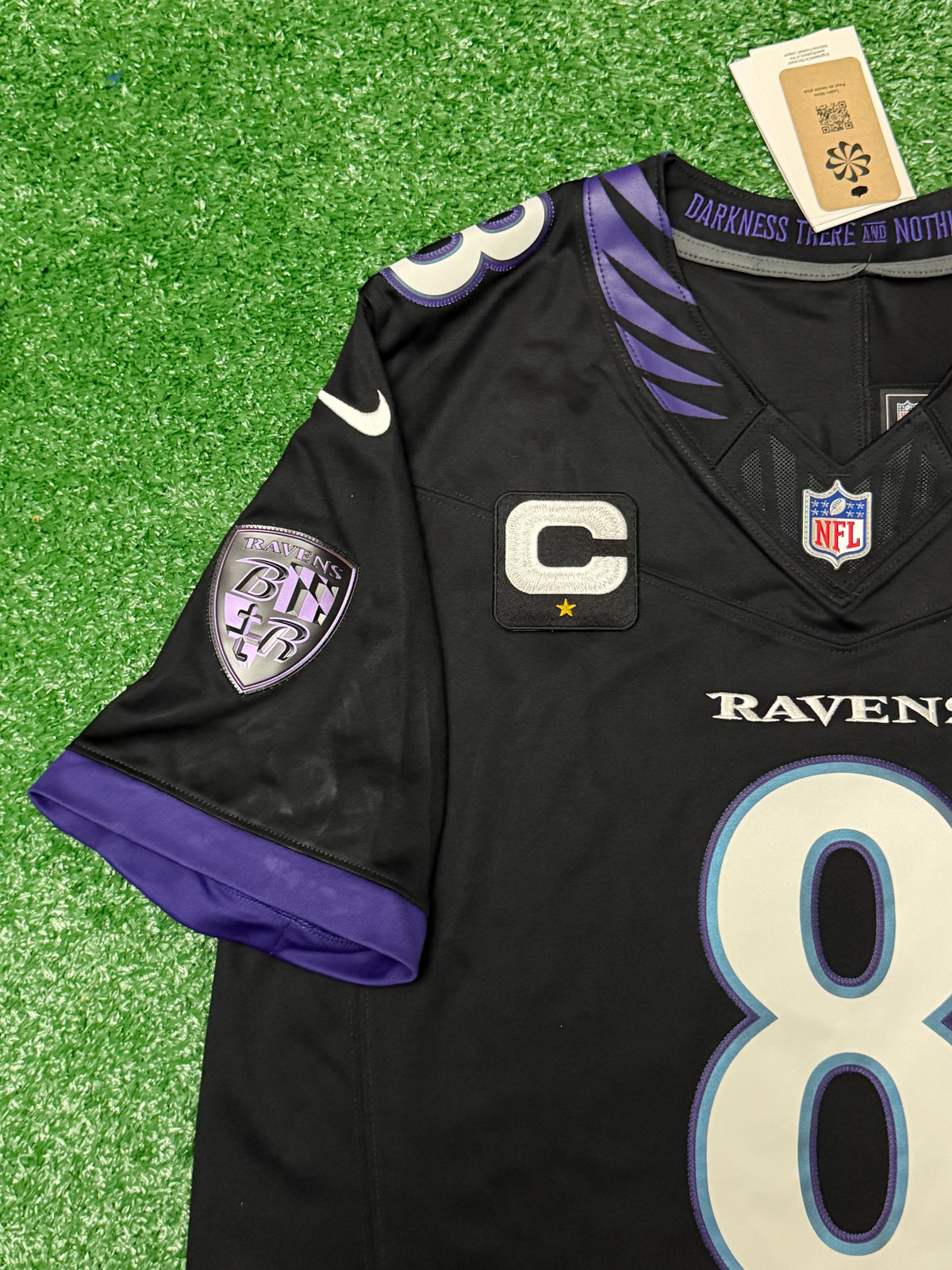 Lamar Jackson Baltimore Ravens Jersey #8 Nike Vapor FUSE Limited Black Size (Large) NFL