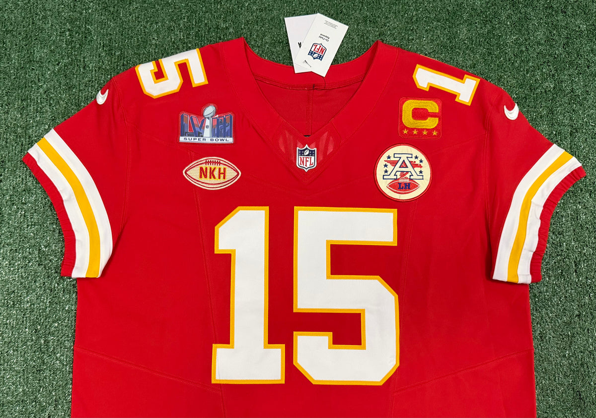 Patrick Mahomes Kansas City Chiefs Jersey #15 Nike Vapor FUSE Elite Red Size 52 (XXL) NFL