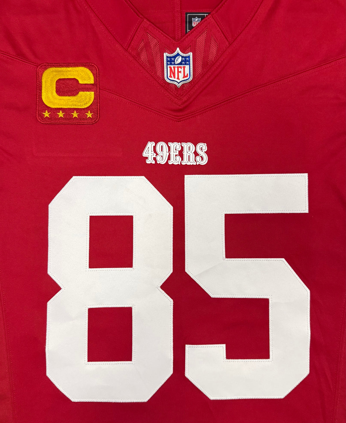 George Kittle San Francisco 49ers Jersey #85 Nike Vapor Fuse Limited Stitched Red Size (Medium) NFL