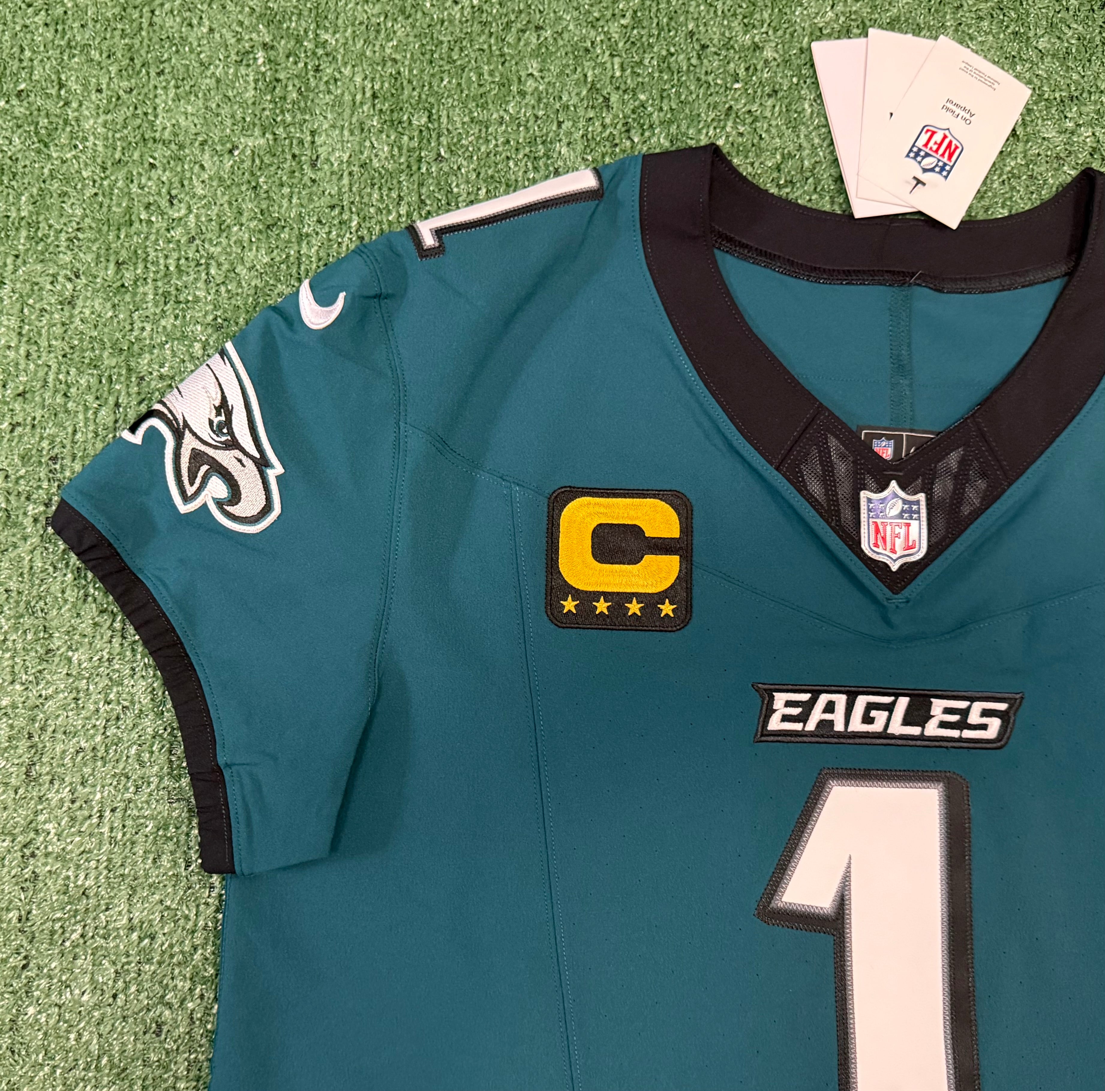 Jalen Hurts Philadelphia Eagles Jersey #1 Nike Vapor FUSE Elite Green size 44 (Large) NFL