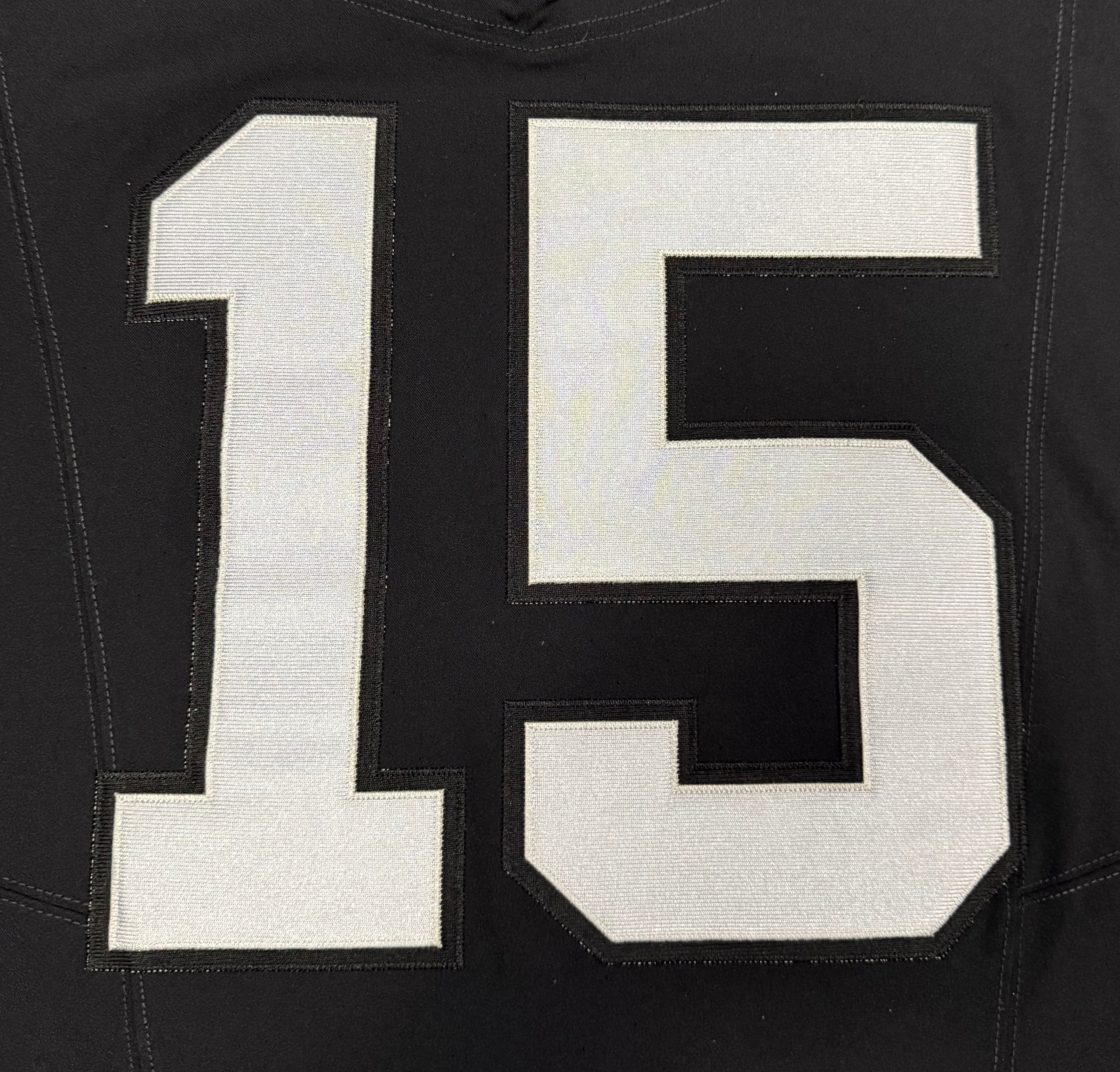 Fernando Mendoza Las Vegas Raiders Jersey #15 Nike Vapor Fuse Elite Black Size 44 (L) NFL