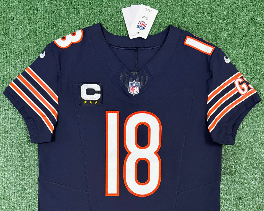 Caleb Williams Chicago Bears Jersey #18 Nike Vapor FUSE Elite Navy Size 40 (Medium) NFL