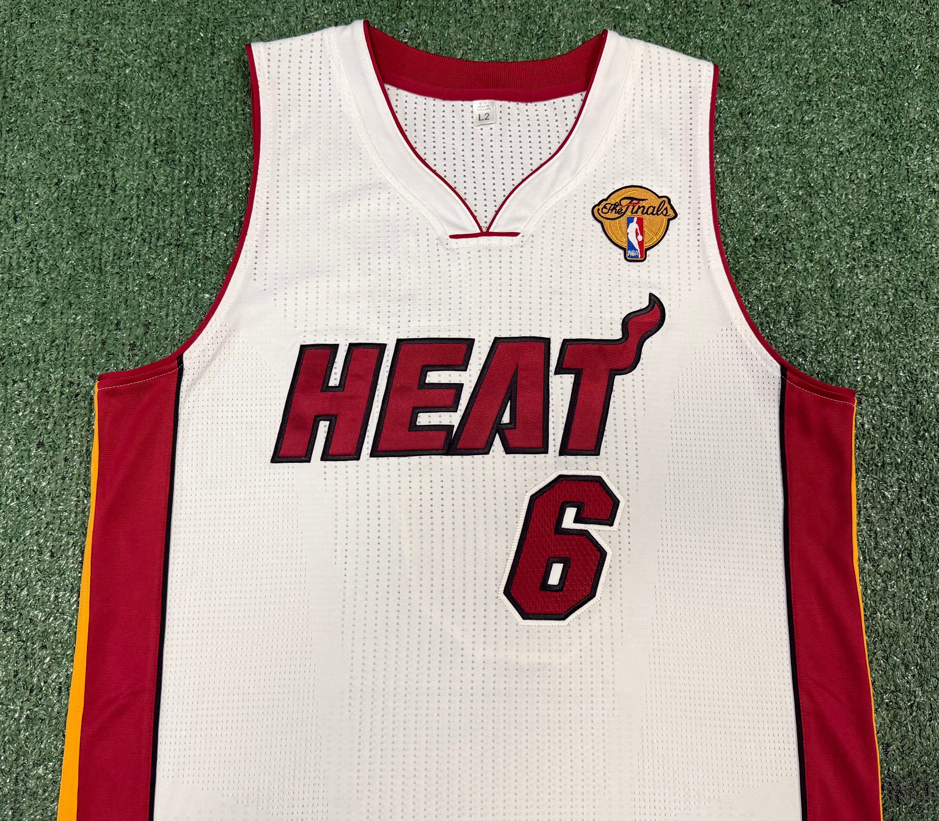 Lebron James Miami Heat Jersey #6 Adidas Climacool White Size (Large) NBA