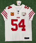 Fred Warner San Francisco 49ers Jersey #54 Nike Vapor FUSE Elite White Size 44 (Large) NFL