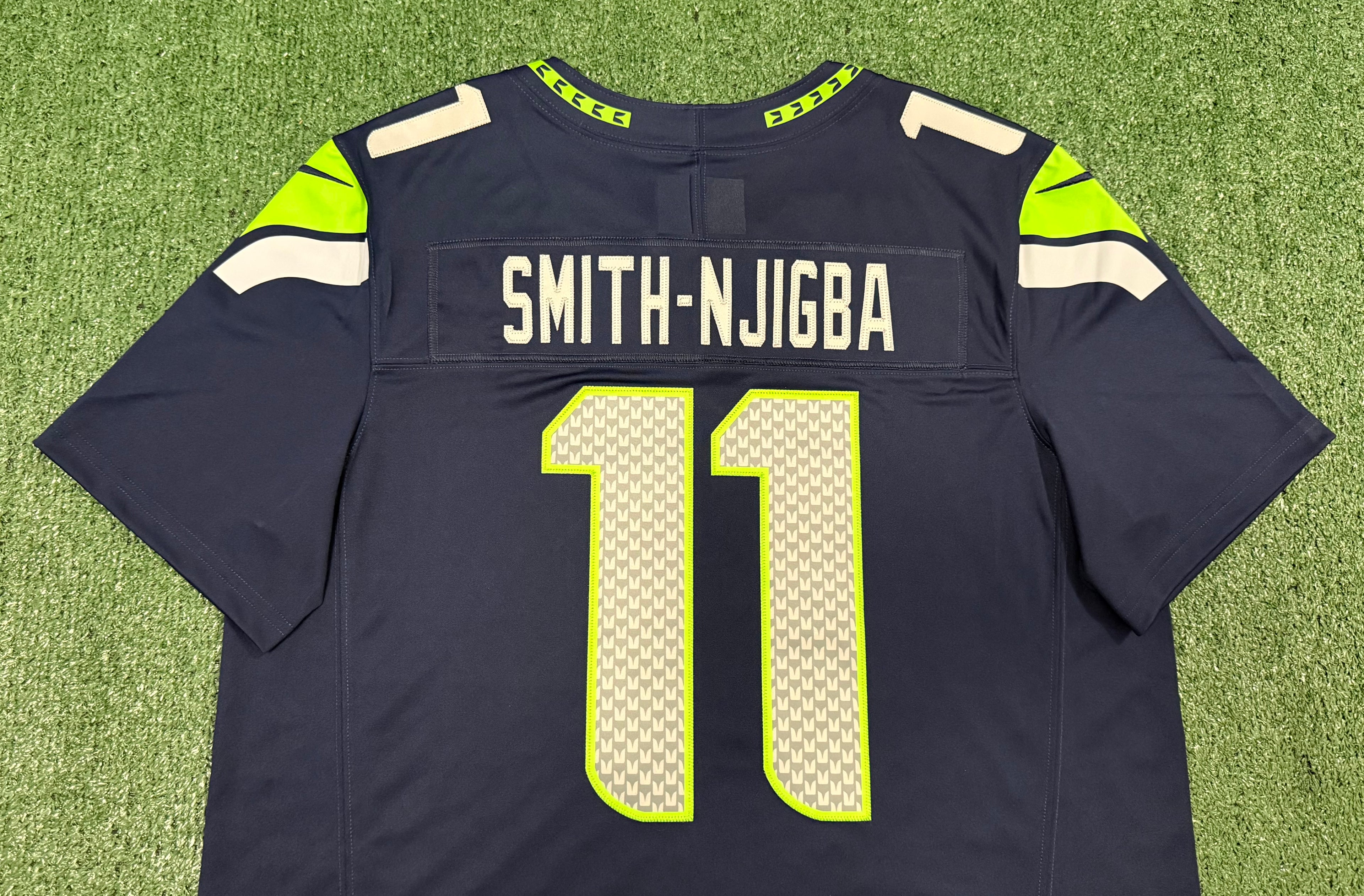 Jaxon Smith-Njigba Seattle Seahawks Jersey #11 Nike Vapor FUSE Limited Navy Size (XL) NFL