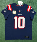 Drake Maye New England Patriots Jersey #10 Nike Vapor Fuse Elite Blue Size 44 (Large) NFL