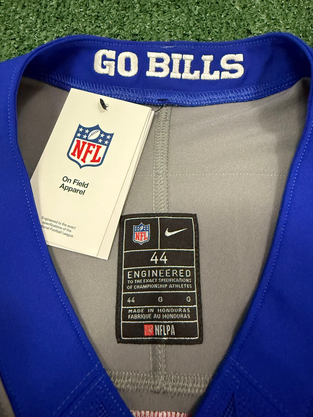 Josh Allen Buffalo Bills Jersey #17 Nike Vapor Fuse Elite Gray Size 44 (L) NFL
