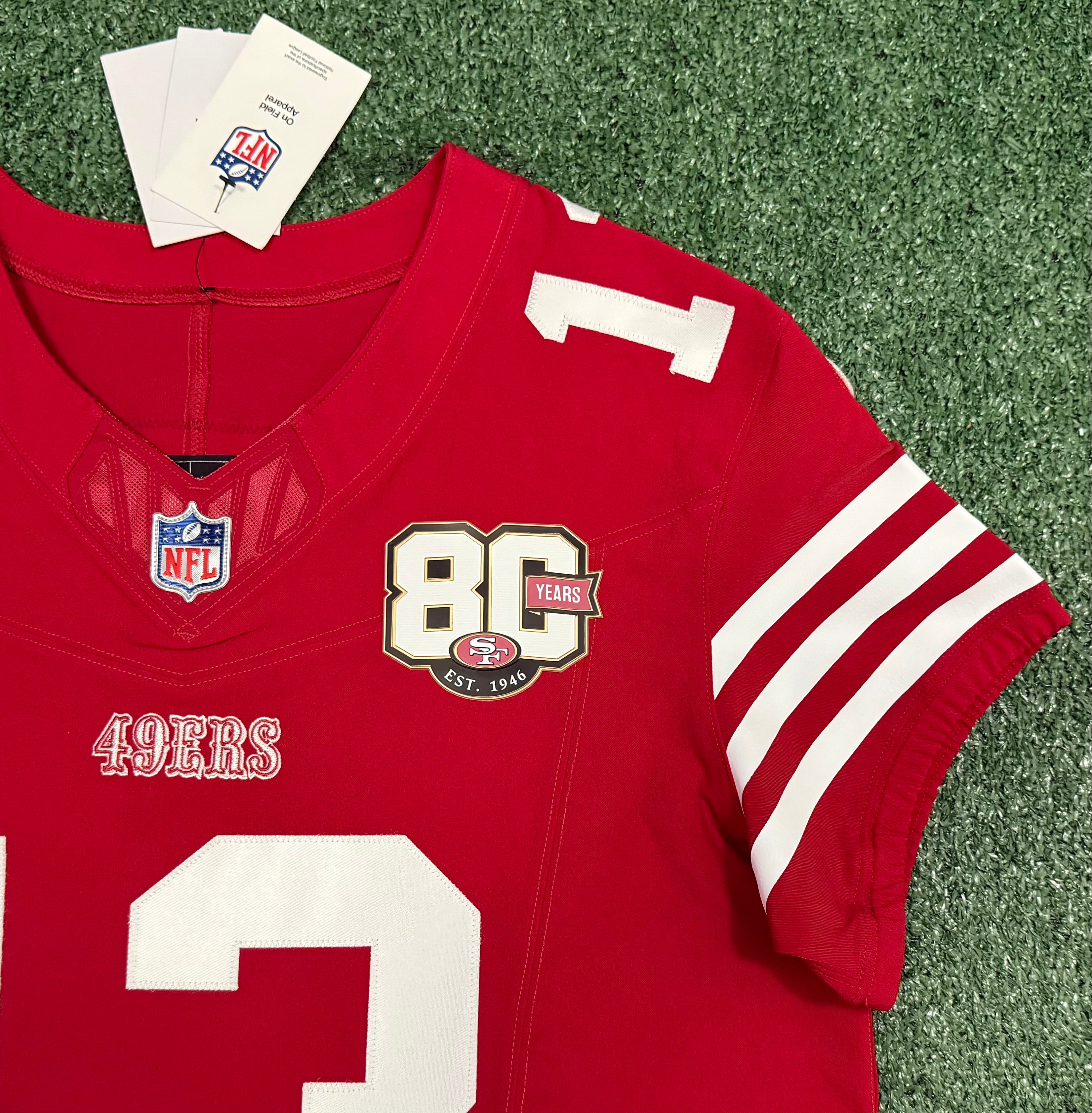Brock Purdy San Francisco 49ers Jersey #13 Nike Vapor FUSE Elite Red Size 44 (Large) NFL