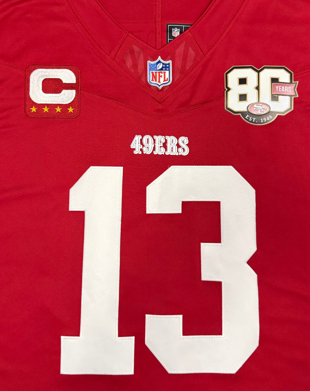 Brock Purdy San Francisco 49ers Jersey #13 Nike Vapor Fuse Limited Stitched Red Size (XL) NFL