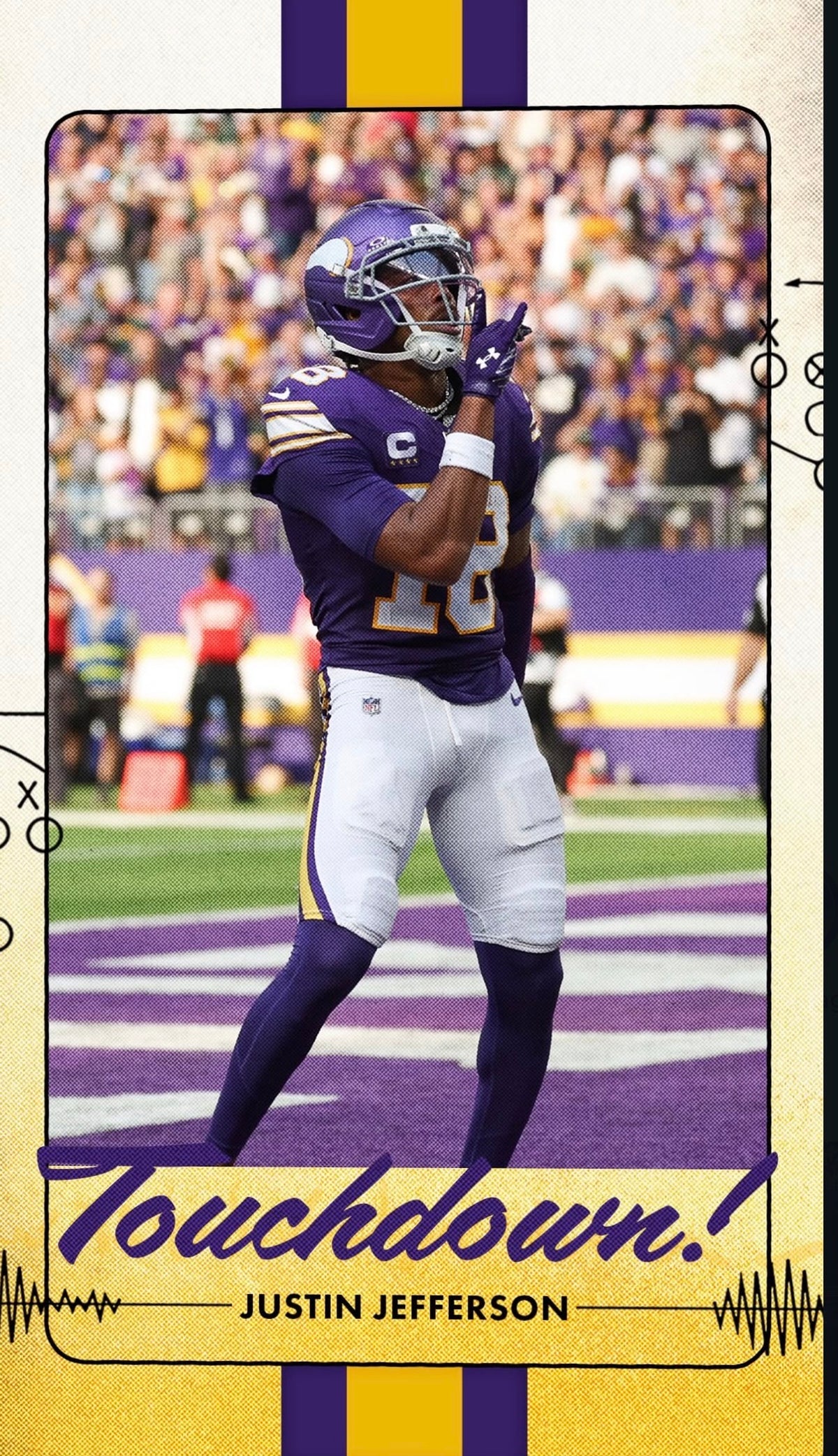Justin Jefferson Minnesota Vikings Jersey #18 Nike Vapor FUSE Elite Purple Size 48 (XL) NFL