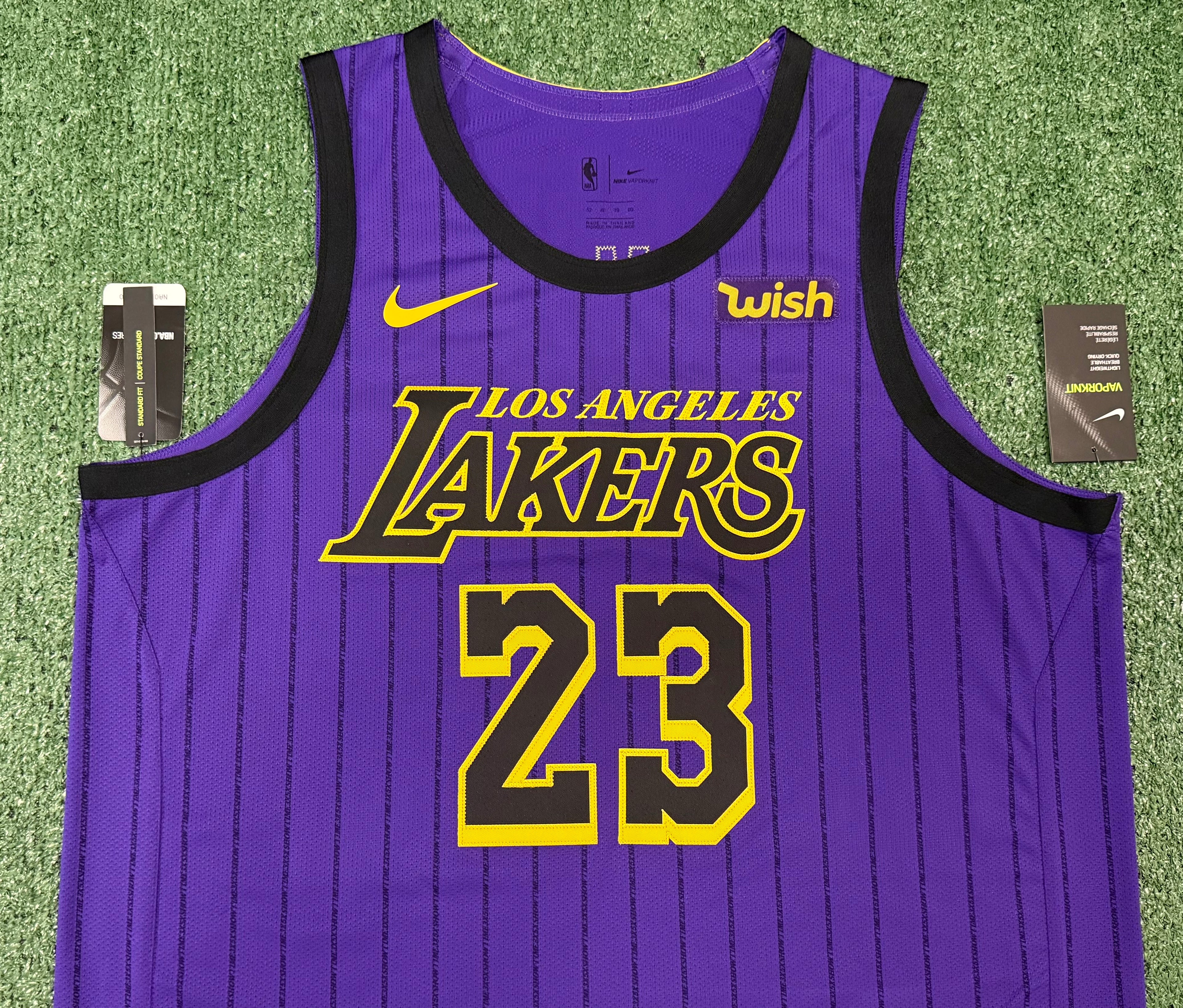 LeBron James Los Angeles Lakers Jersey #23 Nike VaporKnit Authentic Purple Size 52 (XL) NBA