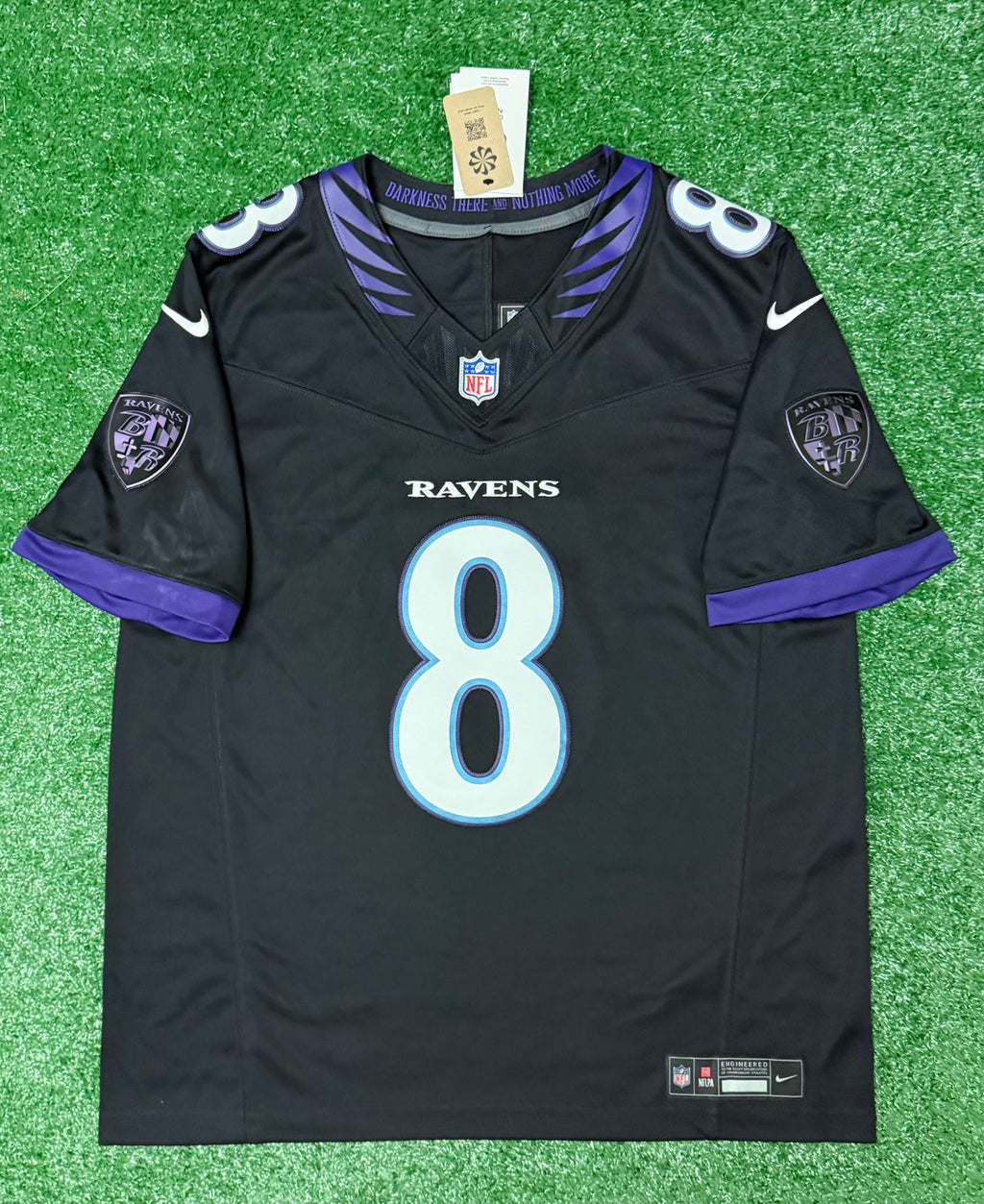 Lamar Jackson Baltimore Ravens Jersey #8 Nike Vapor FUSE Limited Black Size (Large) NFL