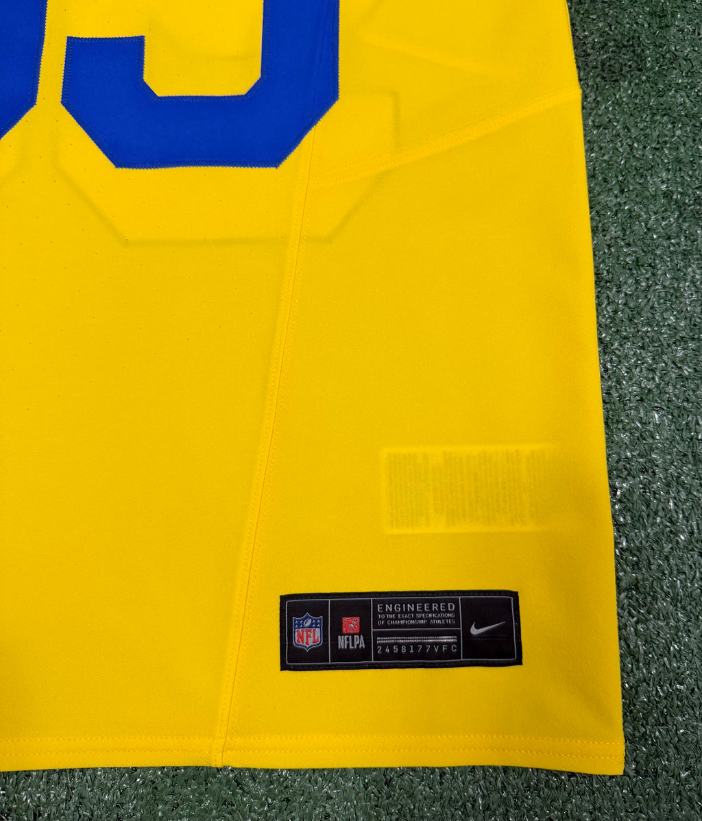 Myles Garrett Los Angeles Rams Jersey #95 Nike Vapor FUSE Elite Yellow Size 40 (Medium) NFL