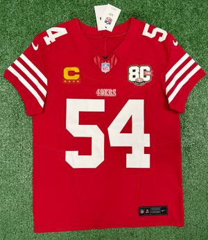 Fred Warner San Francisco 49ers Jersey #54 Nike Vapor FUSE Elite Red Size 40 (Medium) NFL